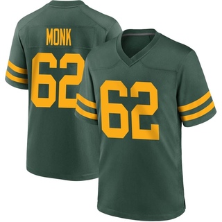 Game Jacob Monk Men's Green Bay Packers Alternate Jersey - Green