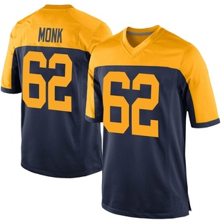 Game Jacob Monk Men's Green Bay Packers Alternate Jersey - Navy