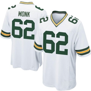 Game Jacob Monk Men's Green Bay Packers Jersey - White