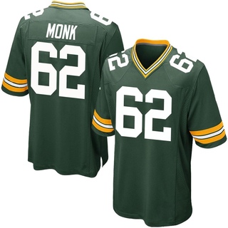 Game Jacob Monk Men's Green Bay Packers Team Color Jersey - Green