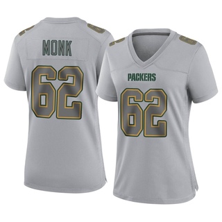 Game Jacob Monk Women's Green Bay Packers Atmosphere Fashion Jersey - Gray