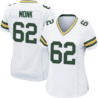 Game Jacob Monk Women's Green Bay Packers Jersey - White