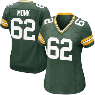 Game Jacob Monk Women's Green Bay Packers Team Color Jersey - Green