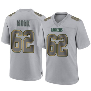 Game Jacob Monk Youth Green Bay Packers Atmosphere Fashion Jersey - Gray