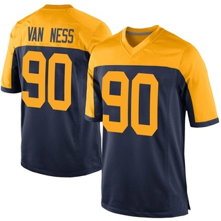 Game Lukas Van Ness Men's Green Bay Packers Alternate Jersey - Navy