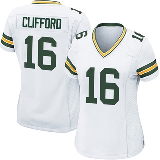 Game Sean Clifford Women's Green Bay Packers Jersey - White