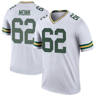 Legend Jacob Monk Men's Green Bay Packers Color Rush Jersey - White