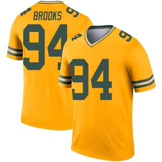 Legend Karl Brooks Youth Green Bay Packers Inverted Jersey - Gold