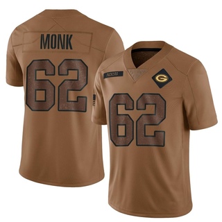 Limited Jacob Monk Men's Green Bay Packers 2023 Salute To Service Jersey - Brown