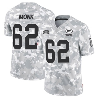 Limited Jacob Monk Men's Green Bay Packers 2024 Salute to Service Jersey - Arctic Camo