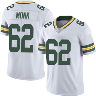 Limited Jacob Monk Men's Green Bay Packers Vapor Untouchable Jersey - White