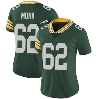Limited Jacob Monk Women's Green Bay Packers Team Color Vapor Untouchable Jersey - Green