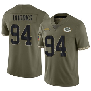 Limited Karl Brooks Men's Green Bay Packers 2022 Salute To Service Jersey - Olive
