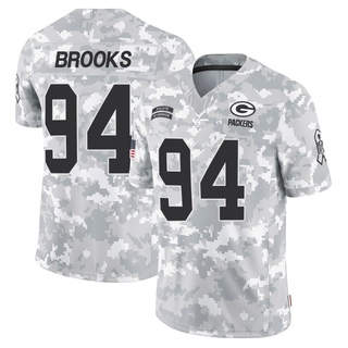 Limited Karl Brooks Men's Green Bay Packers 2024 Salute to Service Jersey - Arctic Camo