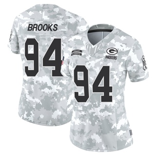 Limited Karl Brooks Women's Green Bay Packers 2024 Salute to Service Jersey - Arctic Camo