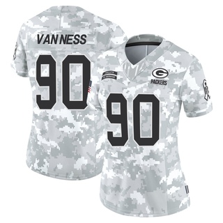 Limited Lukas Van Ness Women's Green Bay Packers 2024 Salute to Service Jersey - Arctic Camo