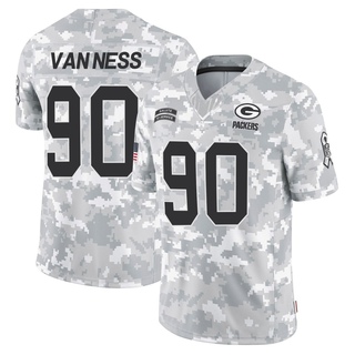 Limited Lukas Van Ness Youth Green Bay Packers 2024 Salute to Service Jersey - Arctic Camo