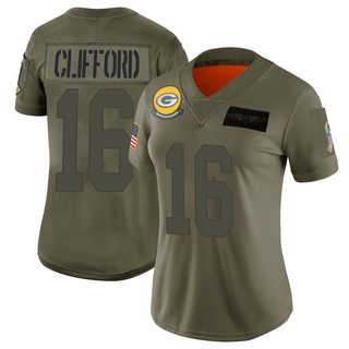 Limited Sean Clifford Women's Green Bay Packers 2019 Salute to Service Jersey - Camo