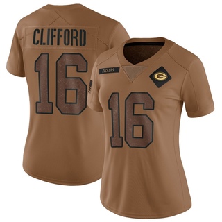 Limited Sean Clifford Women's Green Bay Packers 2023 Salute To Service Jersey - Brown
