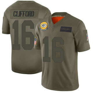 Limited Sean Clifford Youth Green Bay Packers 2019 Salute to Service Jersey - Camo