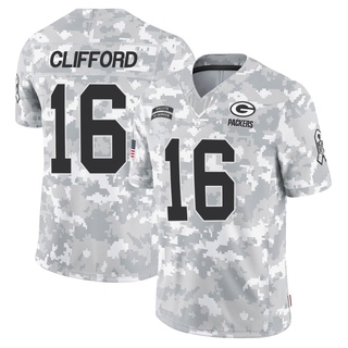 Limited Sean Clifford Youth Green Bay Packers 2024 Salute to Service Jersey - Arctic Camo
